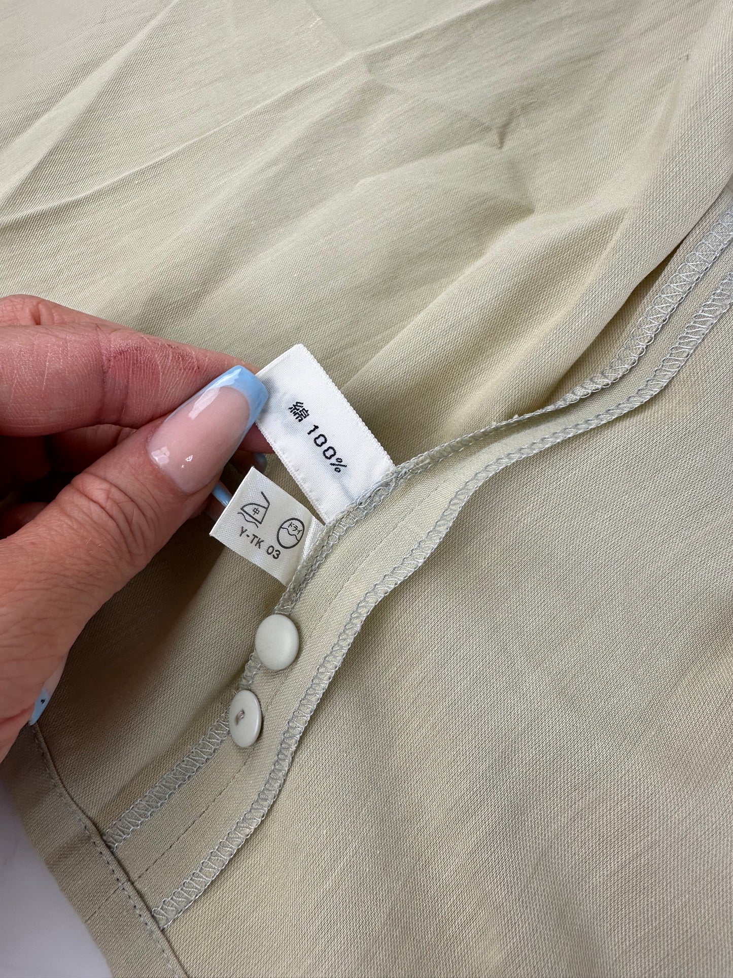 Vintage Dior Cotton Blouse Beige M