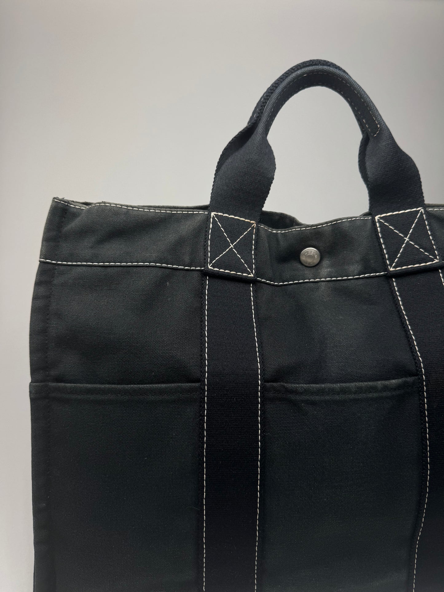 Vintage Hermes Shopper bag black