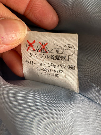 Vintage Celine Cashmere Angora Blazer Light Blue XL