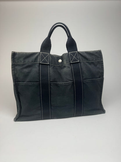 Vintage Hermes Shopper bag black