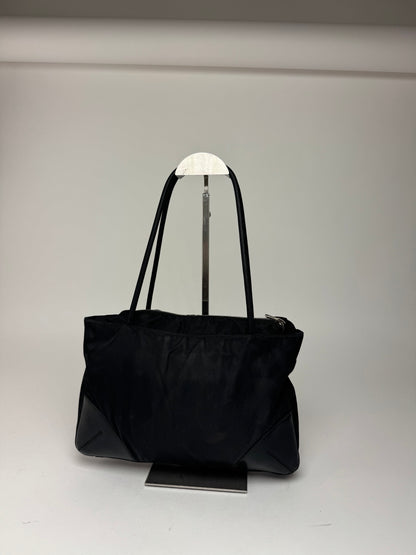 Sac Trangle Prada vintage en cuir polyester noir