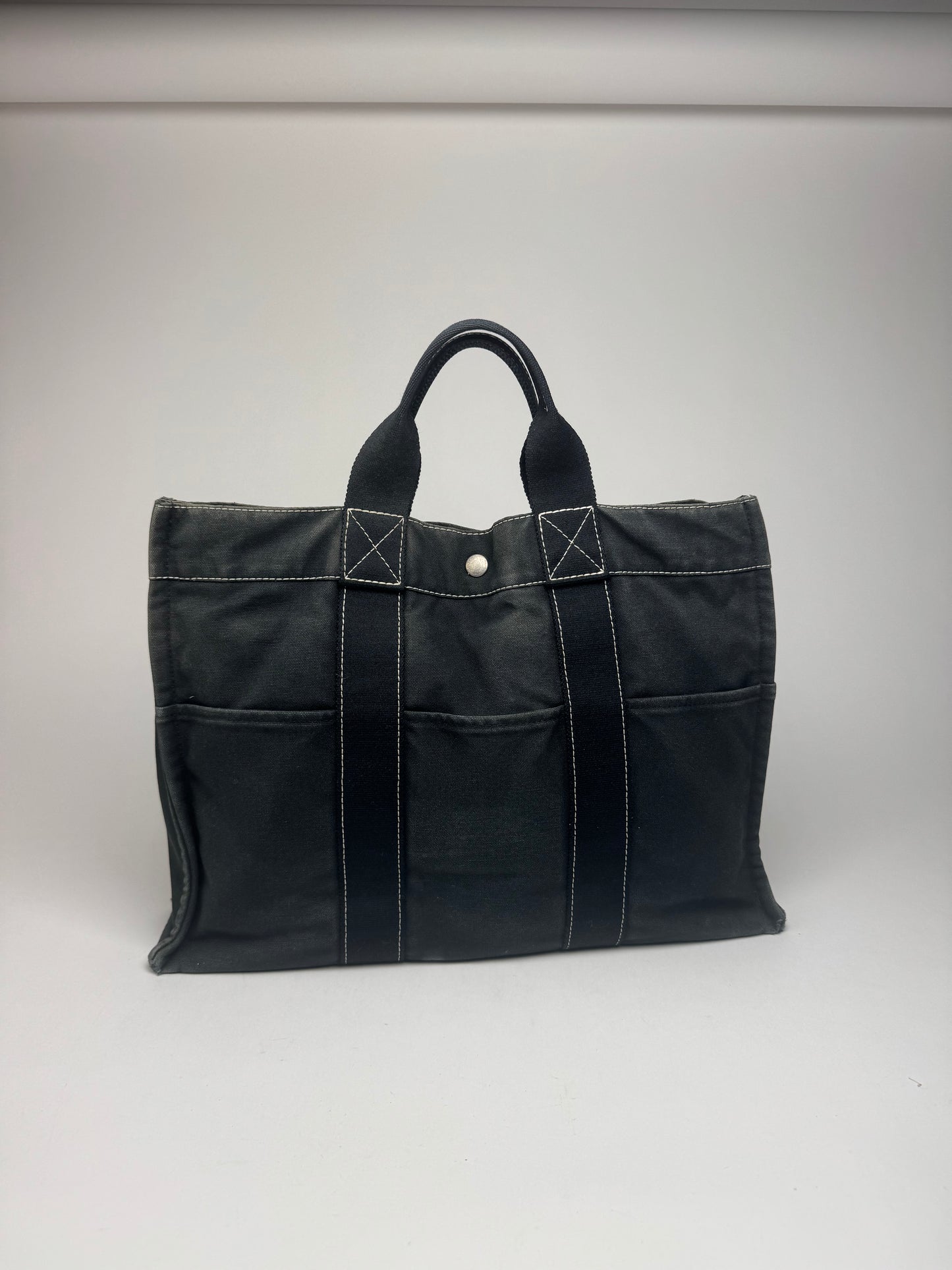 Vintage Hermes Shopper bag black