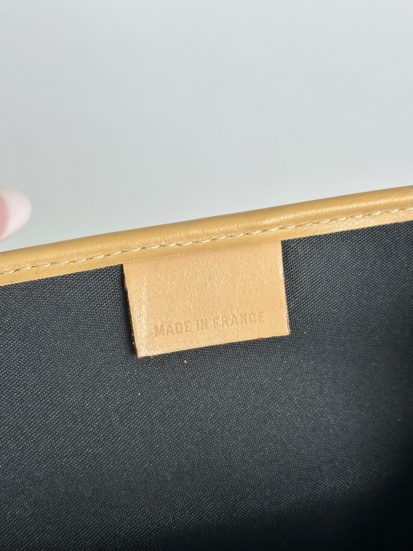 Vintage Givenchy Leather Canvas Monogram Bag yellow brown