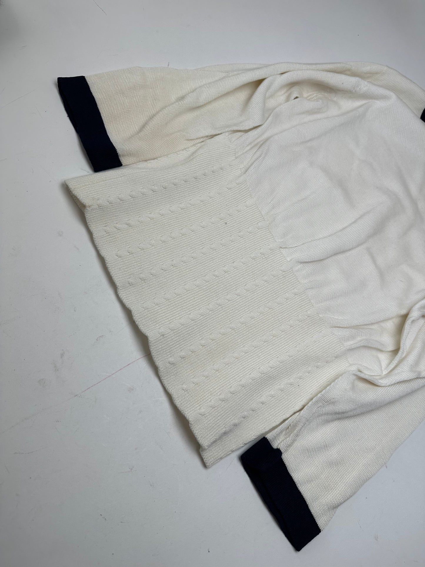 Vintage Dior Sports Crewneck Sweater Cream Navy M