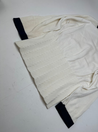 Vintage Dior Sports Crewneck Sweater Cream Navy M