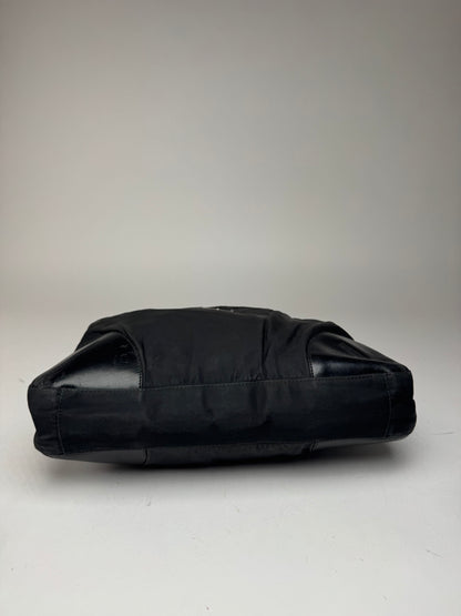 Sac Trangle Prada vintage en cuir polyester noir