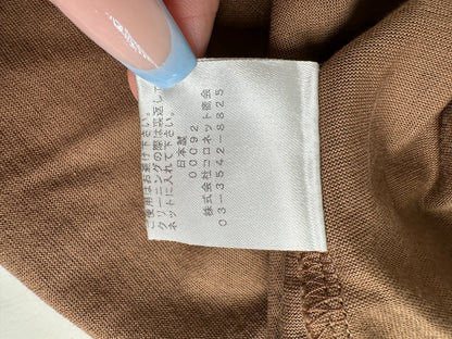 Vintage Chloé Embellished Logo Cotton Top Brown M