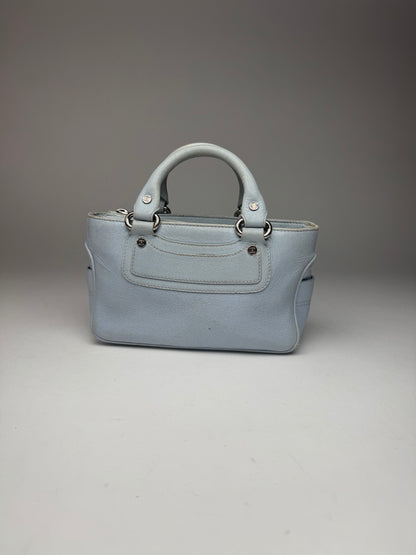 Vintage Celine baby blue leather mini bag