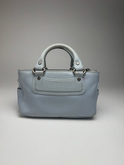 Vintage Celine baby blue leather mini bag