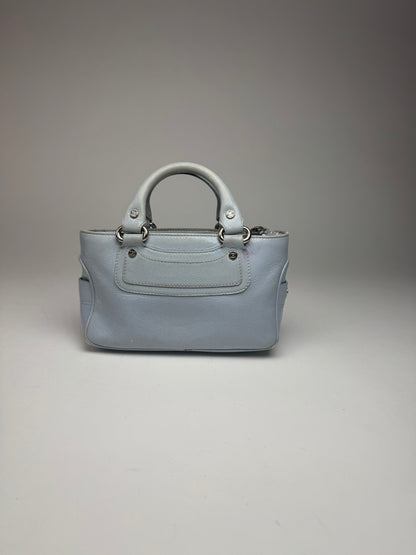 Vintage Celine baby blue leather mini bag