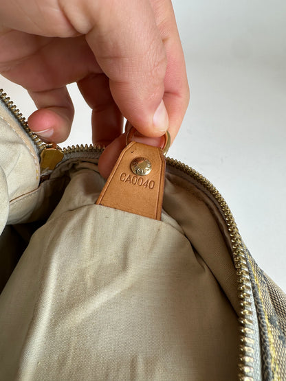 Vintage Louis Vuitton Monogram Mini Lin Canvas Handbag Beige Brown