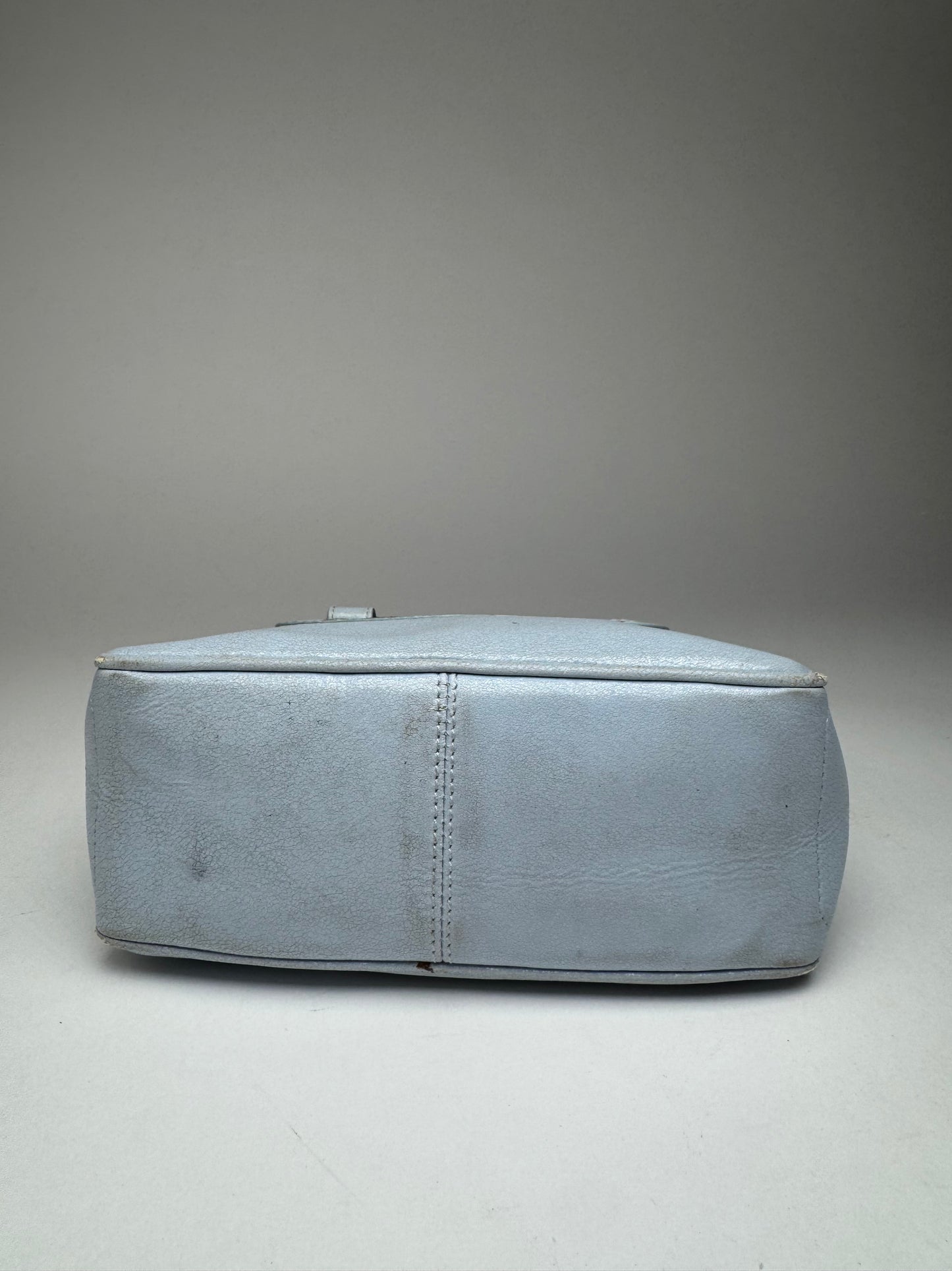 Vintage Celine baby blue leather mini bag
