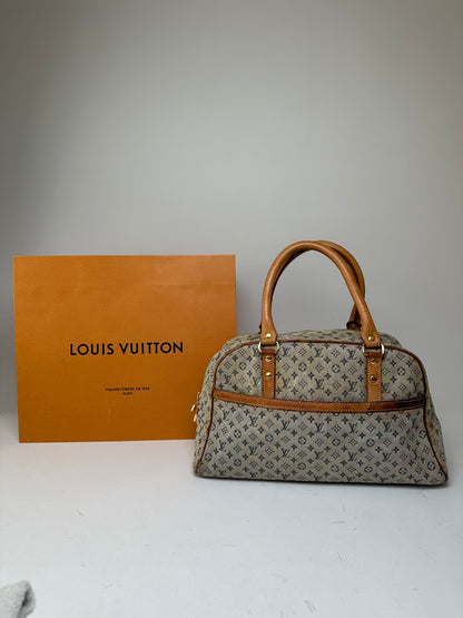 Vintage Louis Vuitton Monogram Mini Lin Canvas Handbag Beige Brown