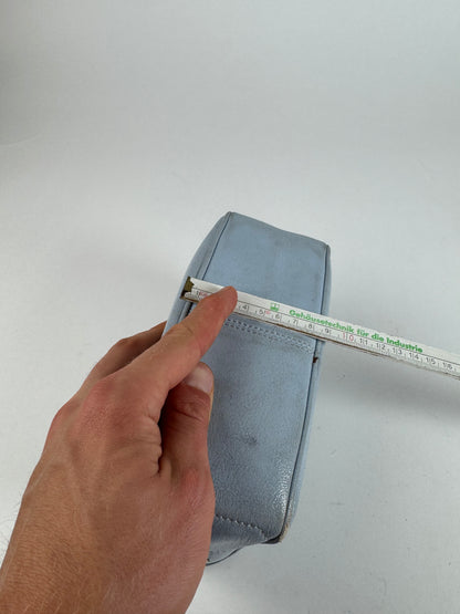 Vintage Celine baby blue leather mini bag