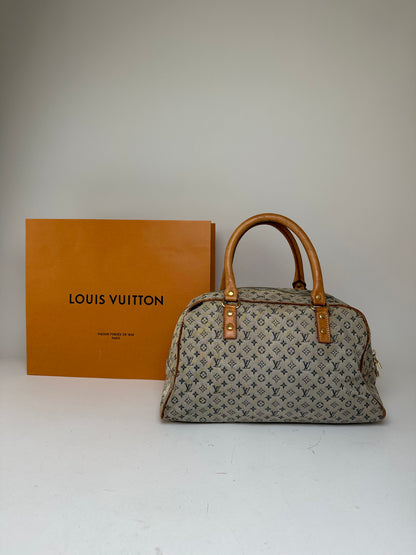 Vintage Louis Vuitton Monogram Mini Lin Canvas Handbag Beige Brown