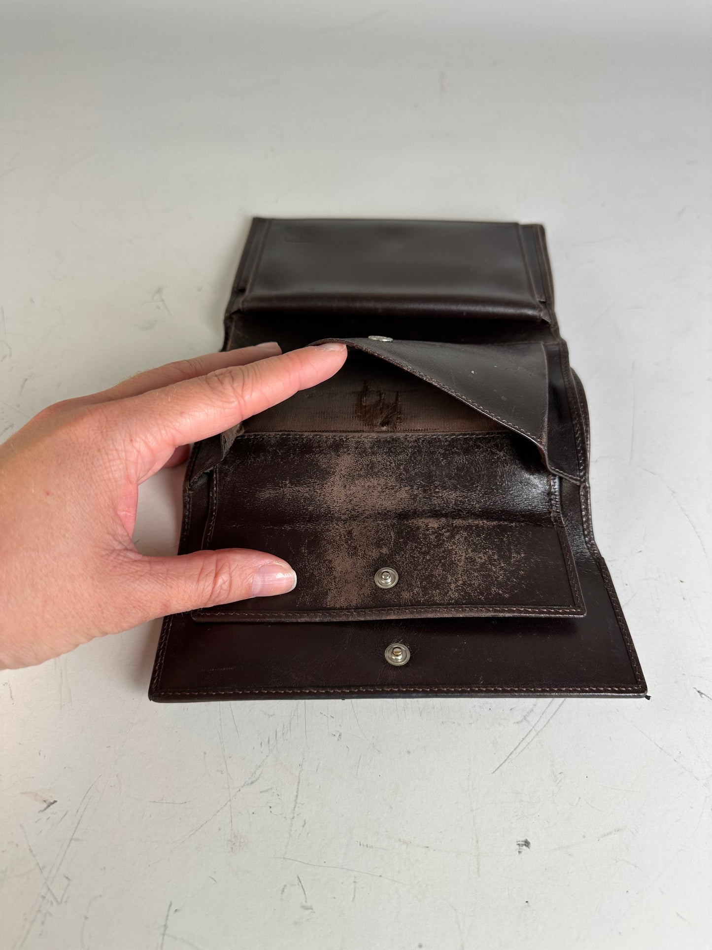 Vintage Fendi FF Monogram Canvas Wallet Brown Black