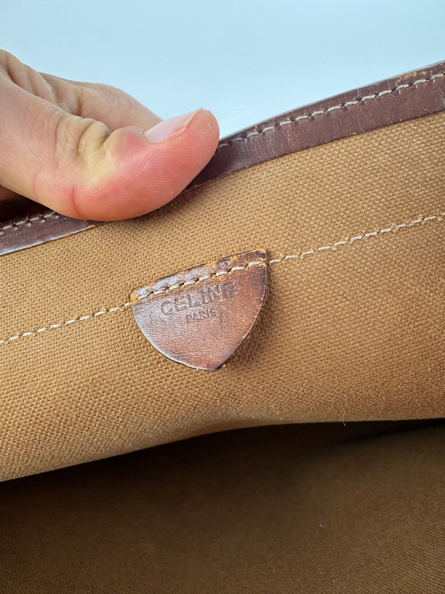 Vintage Celine Monogram Big Bag leather shopper