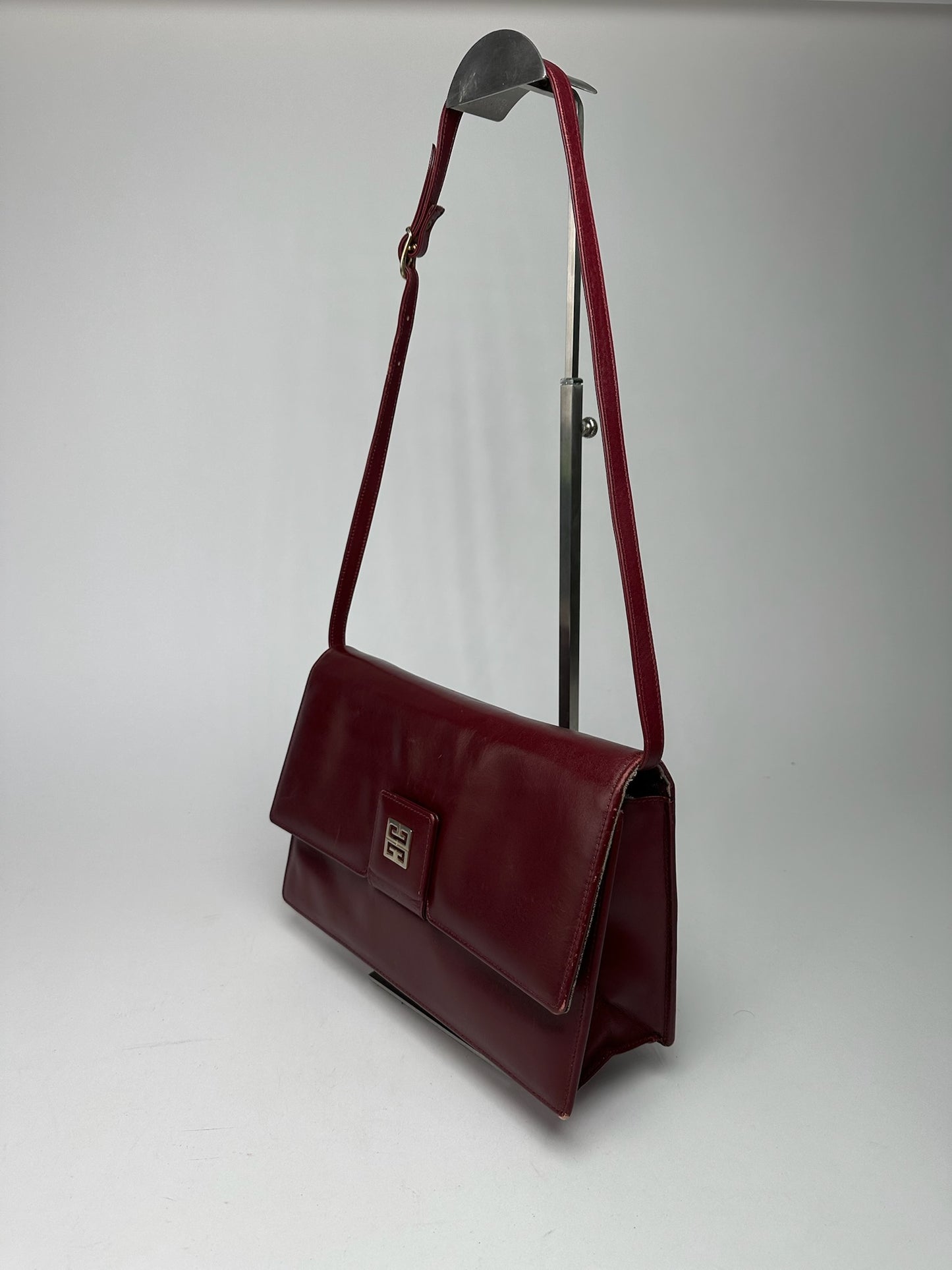 Vintage  Givenchy 4G leather bag burgundy