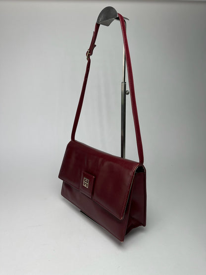 Vintage  Givenchy 4G leather bag burgundy