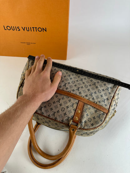 Vintage Louis Vuitton Monogram Mini Lin Canvas Handbag Beige Brown