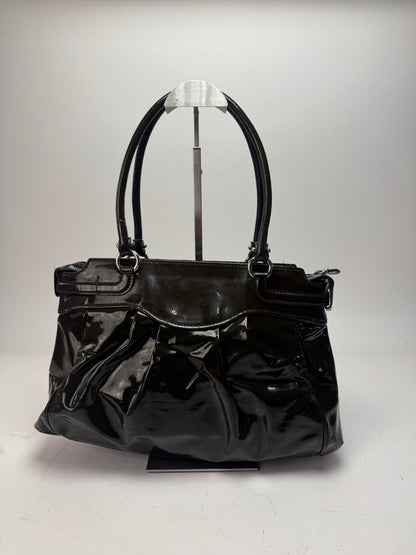 Vintage Salvatore Ferragamo Patent Leather Handbag Brown