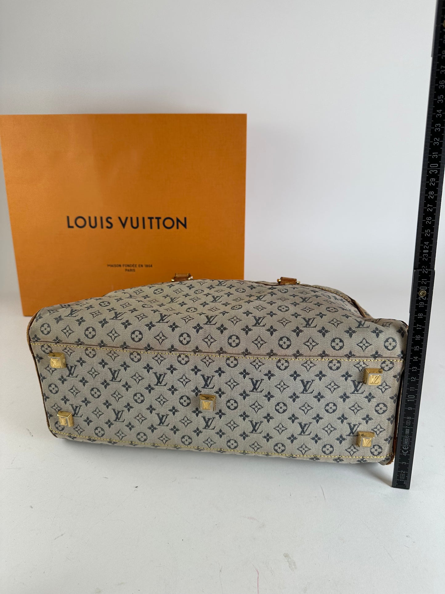 Vintage Louis Vuitton Monogram Mini Lin Canvas Handbag Beige Brown