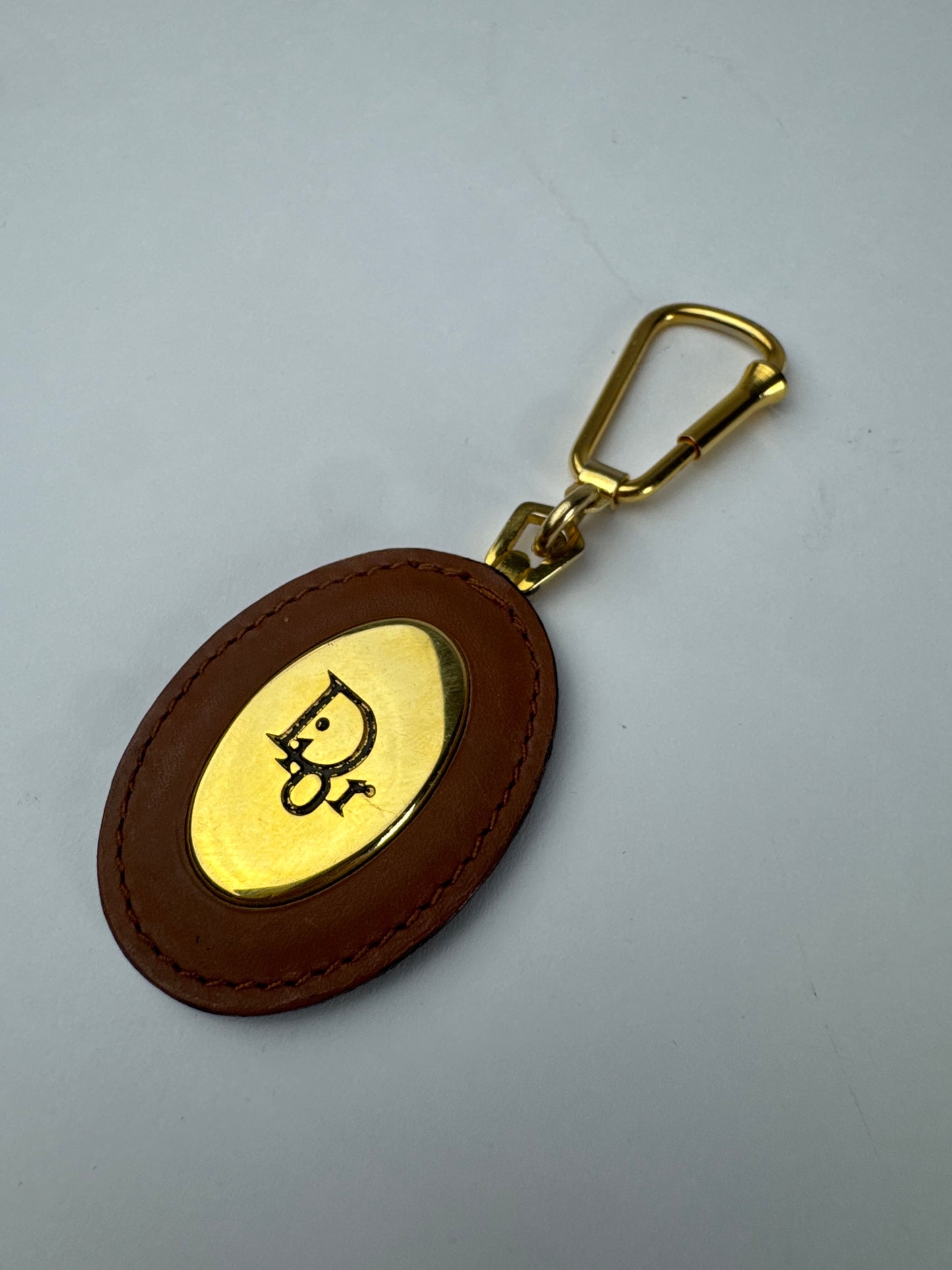 Vintage Dior Keychain Brown Gold