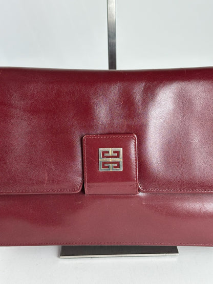 Vintage  Givenchy 4G leather bag burgundy