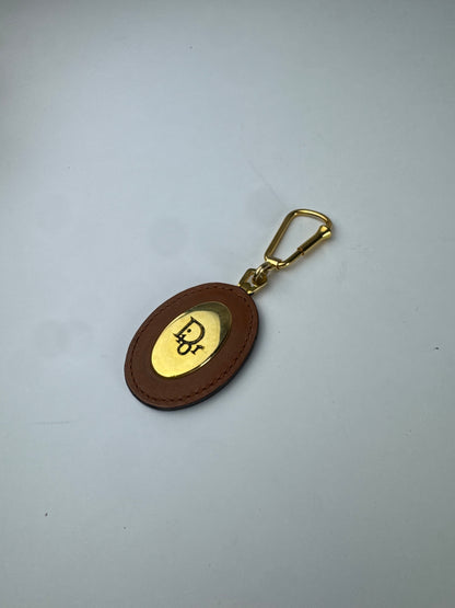 Vintage Dior Keychain Brown Gold