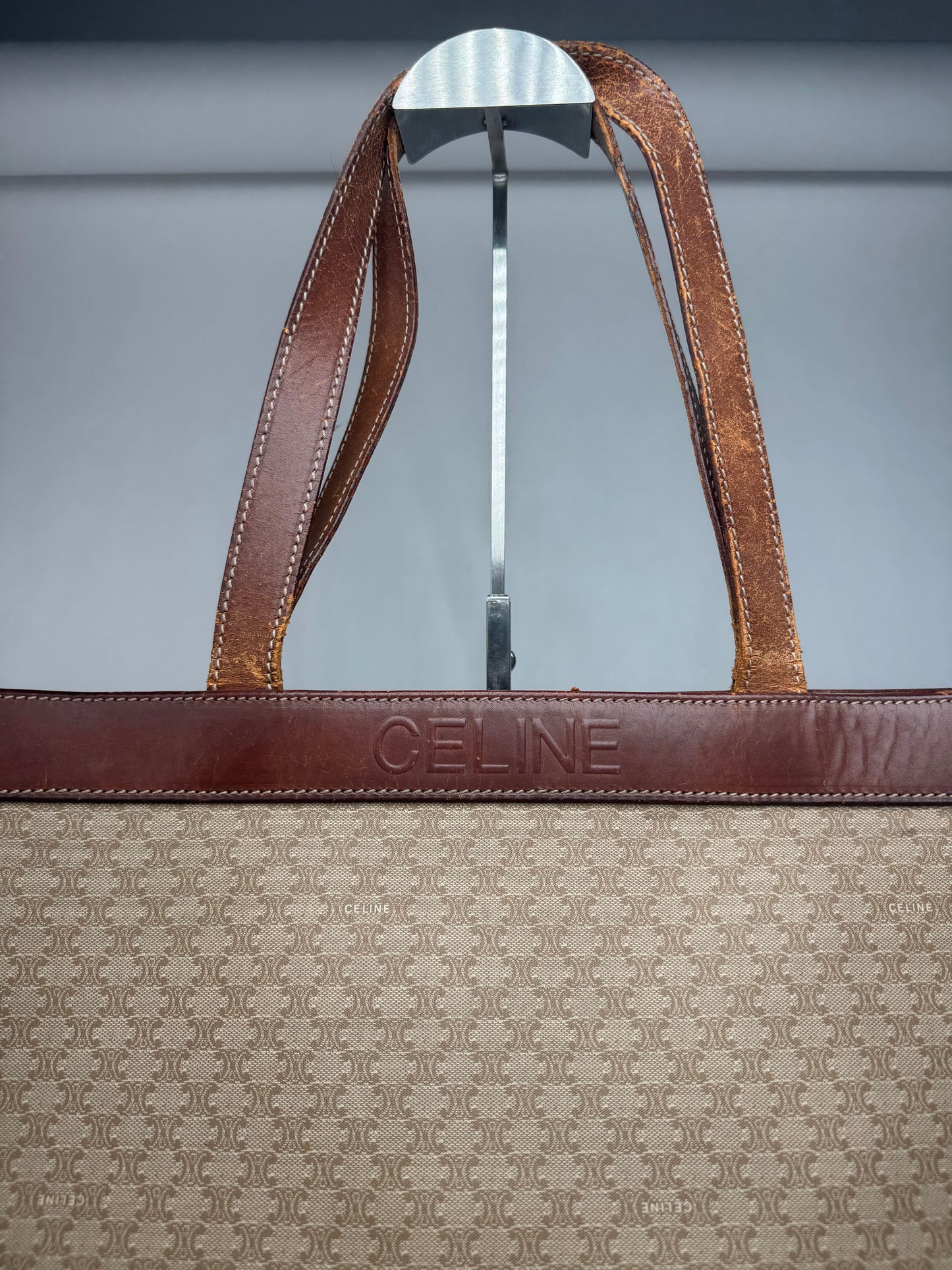 Vintage Celine Monogram Big Bag leather shopper