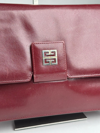 Vintage  Givenchy 4G leather bag burgundy