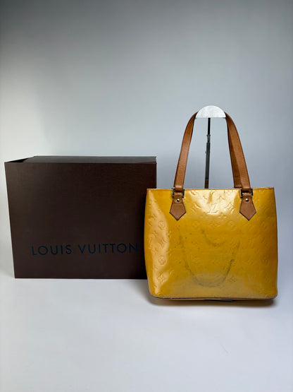 Vintage Louis Vuitton Monogram Vernis Patent Tote Late 1990s Yellow