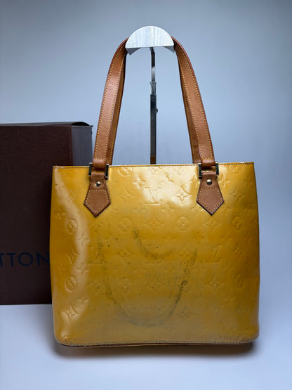 Vintage Louis Vuitton Monogram Vernis Patent Tote Late 1990s Yellow
