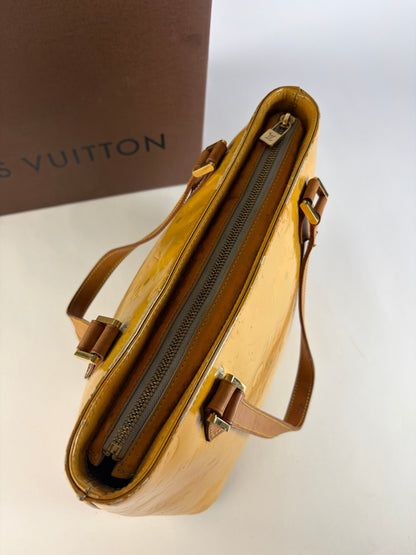 Vintage Louis Vuitton Monogram Vernis Patent Tote Late 1990s Yellow
