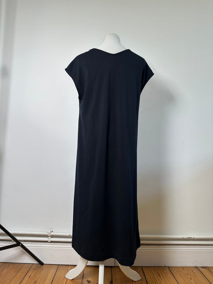 Vintage Kansai Yamamoto Cotton Blend Dress Black Yellow Fuchsia M