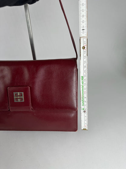 Vintage  Givenchy 4G leather bag burgundy