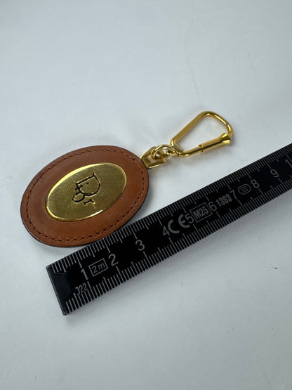 Vintage Dior Keychain Brown Gold