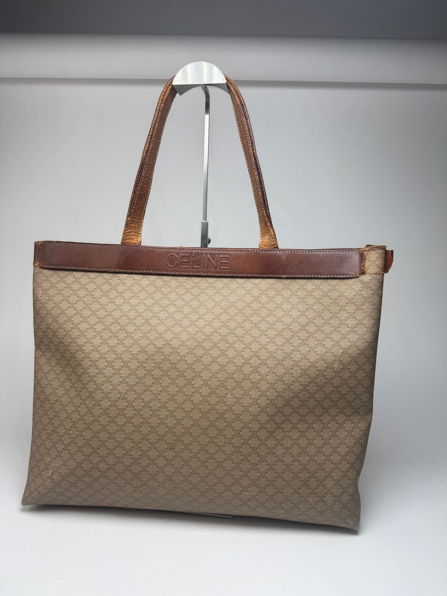 Vintage Celine Monogram Big Bag leather shopper