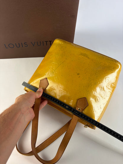 Vintage Louis Vuitton Monogram Vernis Patent Tote Late 1990s Yellow