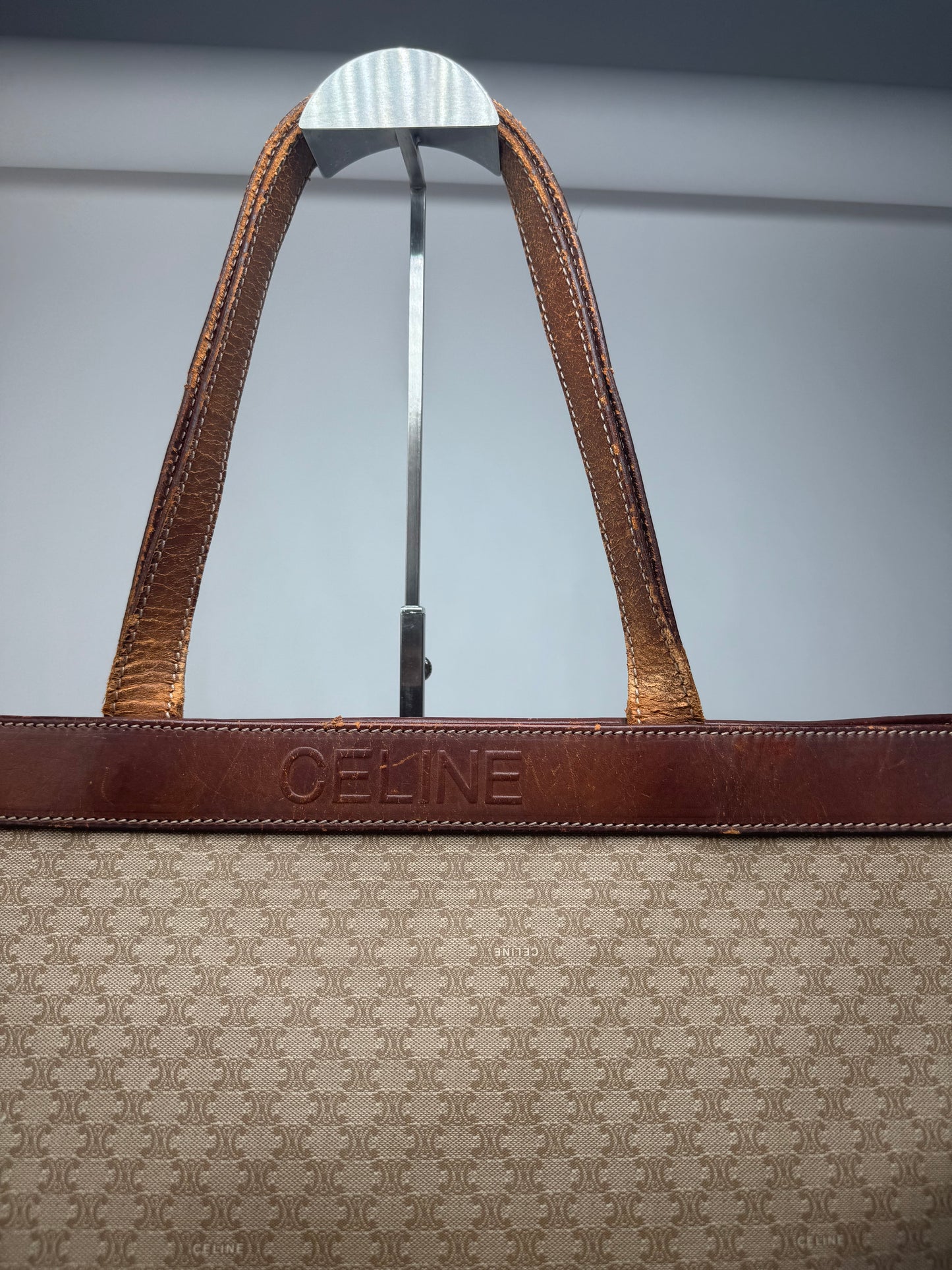 Vintage Celine Monogram Big Bag leather shopper