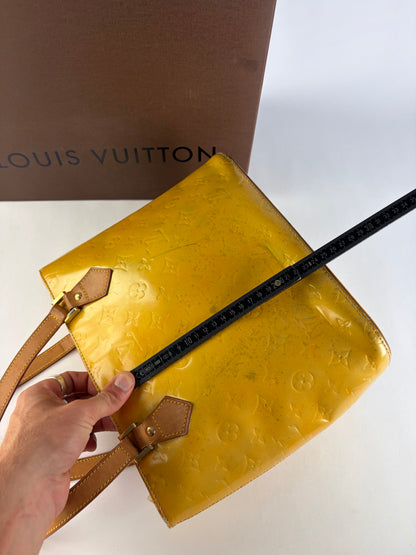 Vintage Louis Vuitton Monogram Vernis Patent Tote Late 1990s Yellow