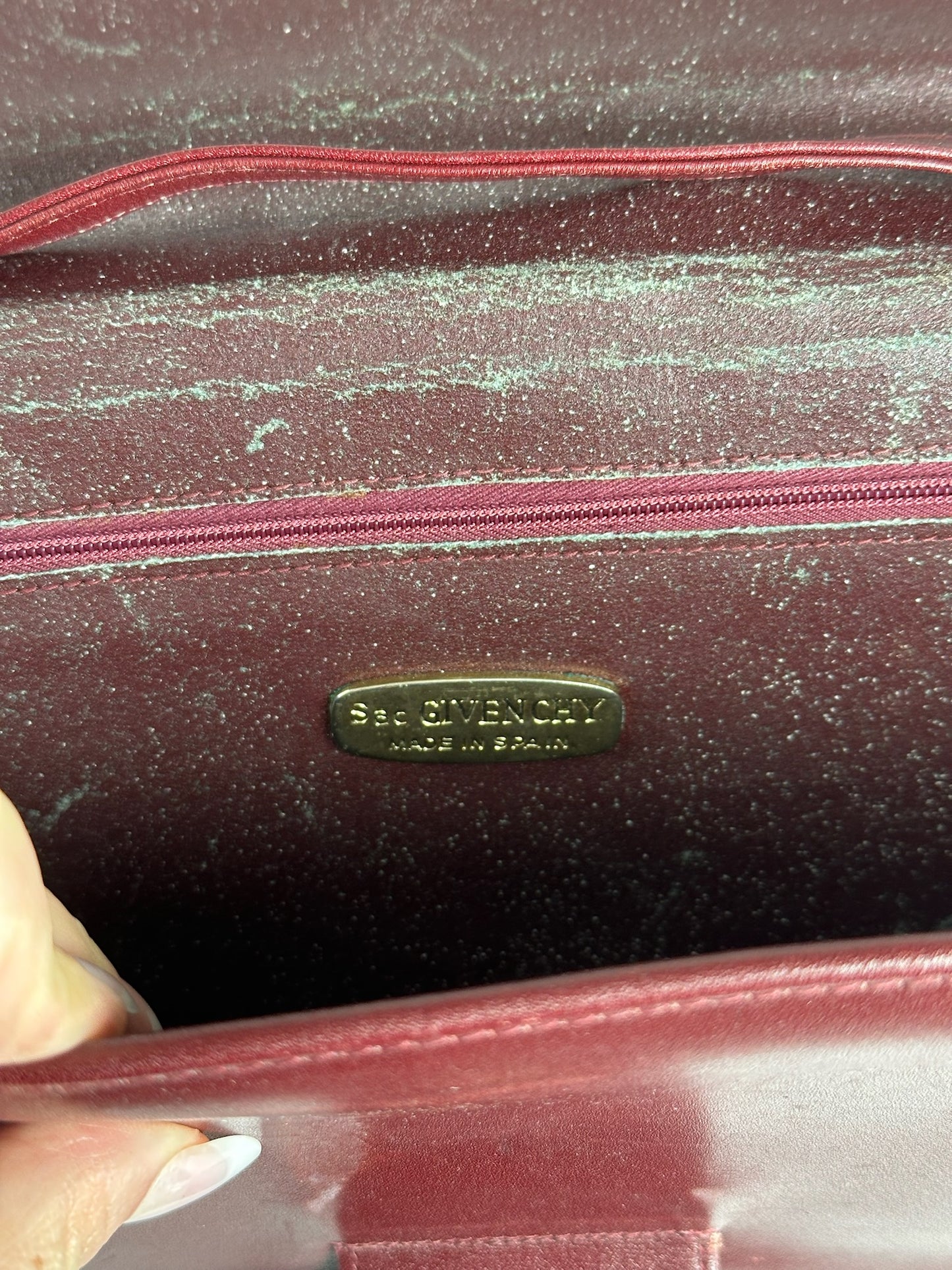 Vintage  Givenchy 4G leather bag burgundy