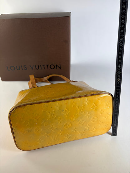 Vintage Louis Vuitton Monogram Vernis Patent Tote Late 1990s Yellow