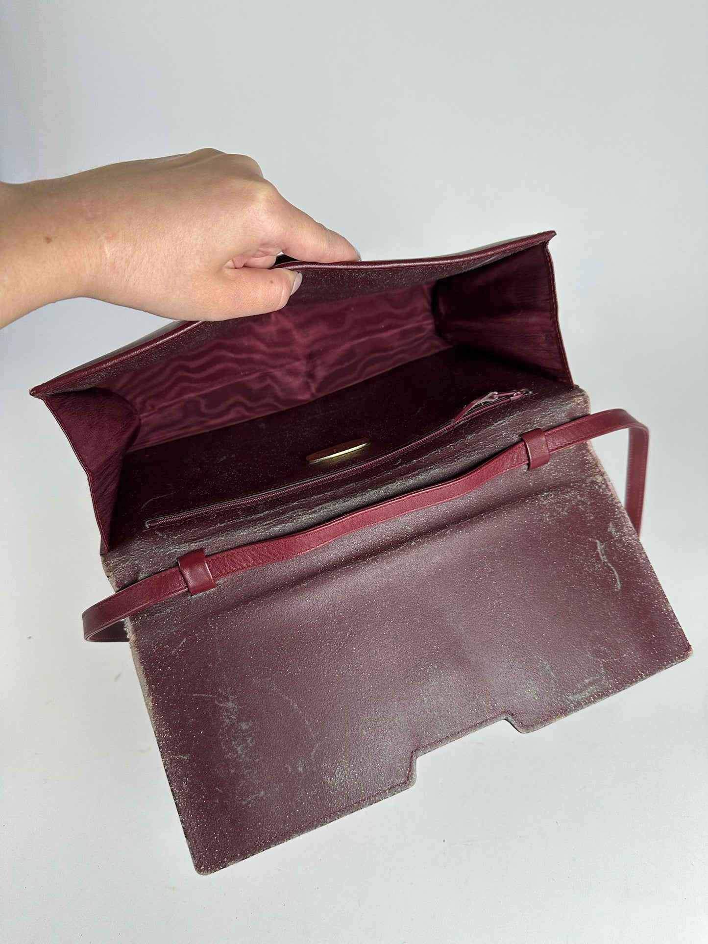 Vintage  Givenchy 4G leather bag burgundy