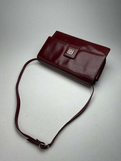 Vintage  Givenchy 4G leather bag burgundy