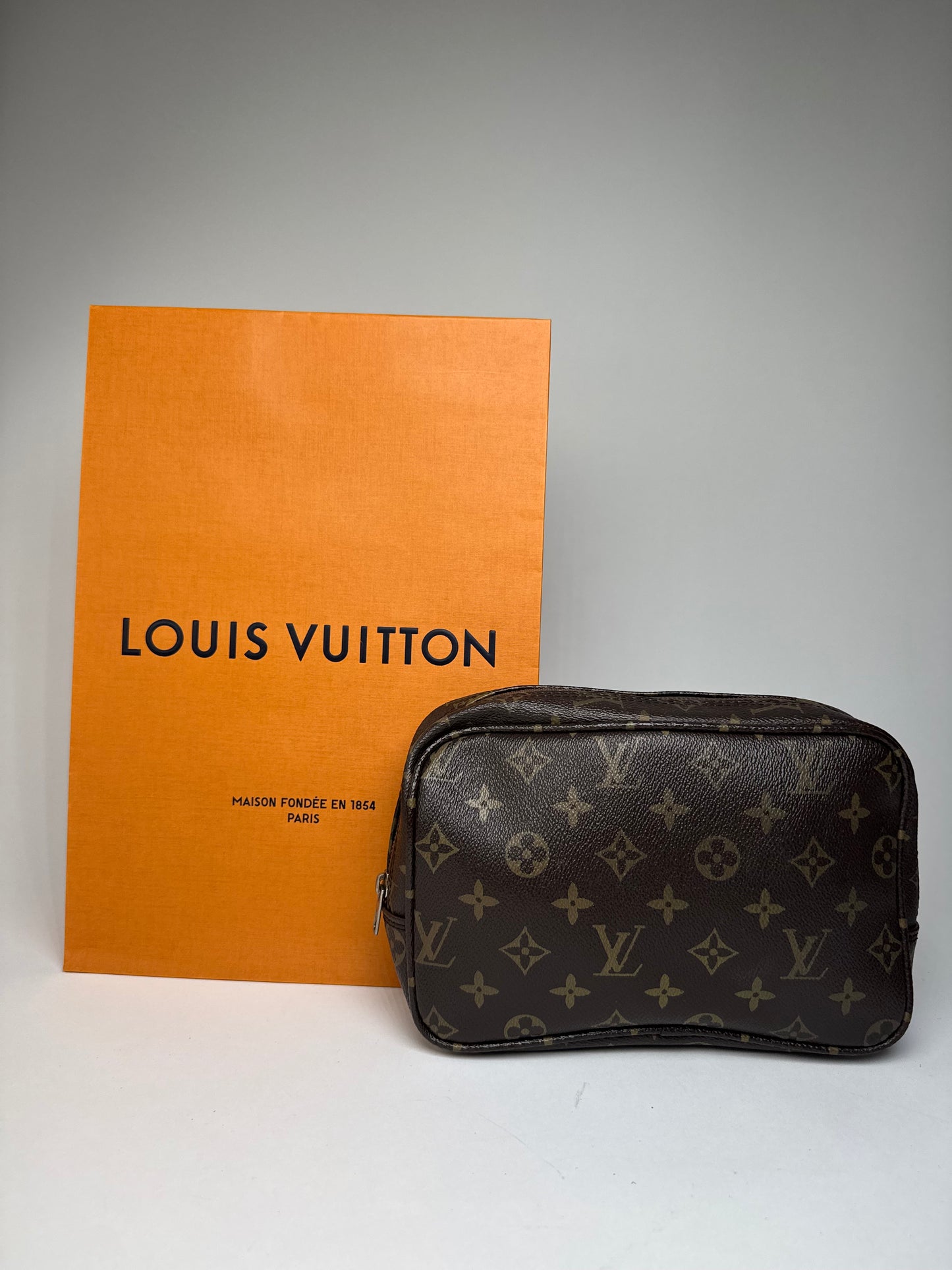 Vintage Louis Vuitton Leather Monogram Clutch Brown