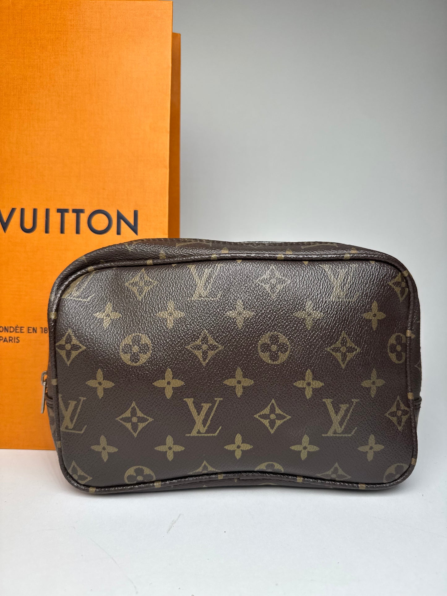 Vintage Louis Vuitton Leather Monogram Clutch Brown