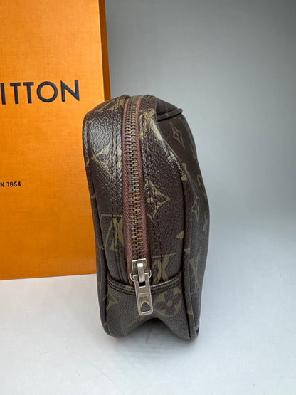 Vintage Louis Vuitton Leather Monogram Clutch Brown