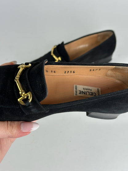 Vintage Celine Paris Leather Mokassins 36,5