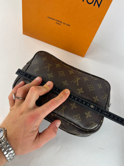 Vintage Louis Vuitton Leather Monogram Clutch Brown